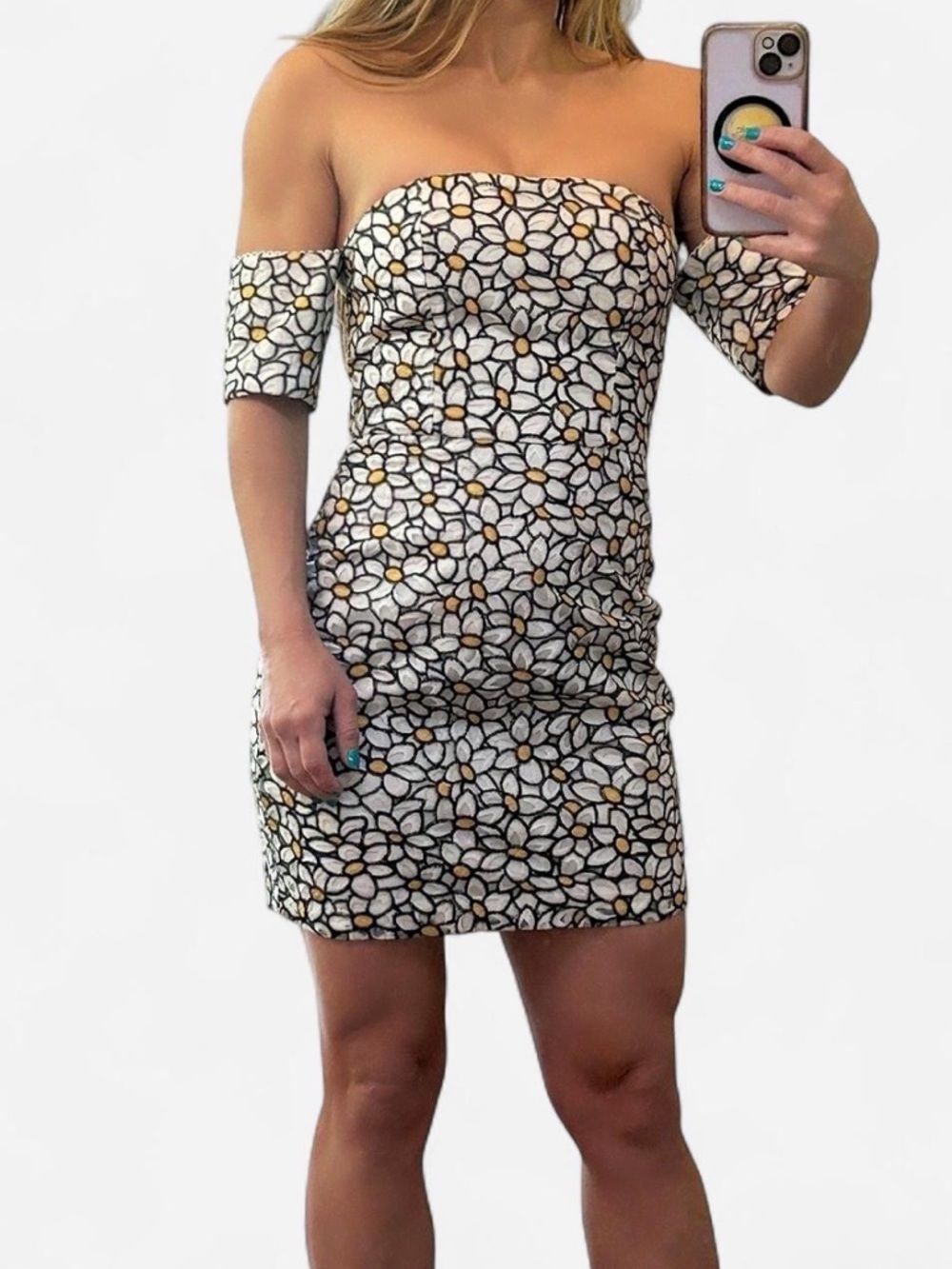 NWT NBD Revolve Daisy Embroidered Organza Mini - XXS